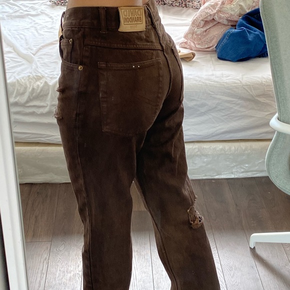 Brown ripped jeans - Picture 2 of 3